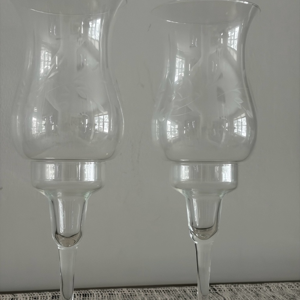 Princess House Heritage Hurricane Lamp & Globe set of 2